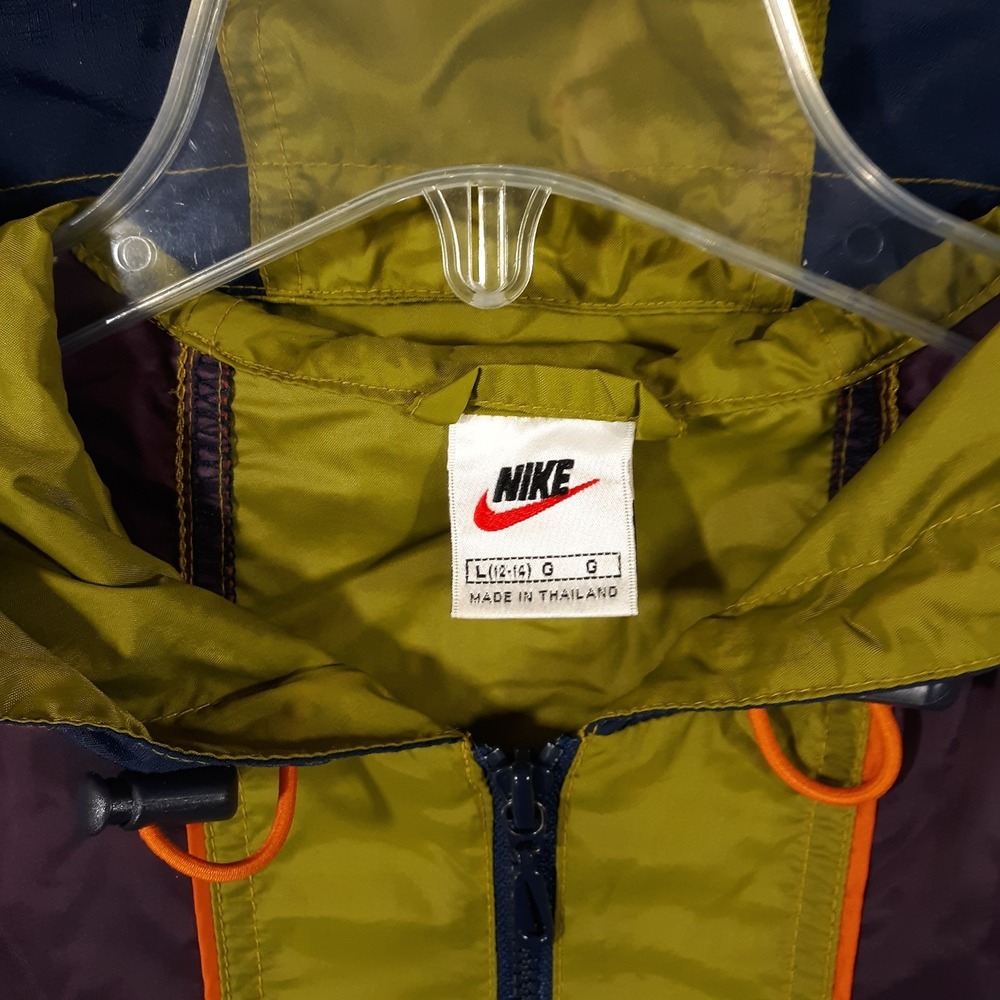 Vintage Nike Windbreaker Anorak Pullover Size Large Colorblock 90's - Picture 4 of 14